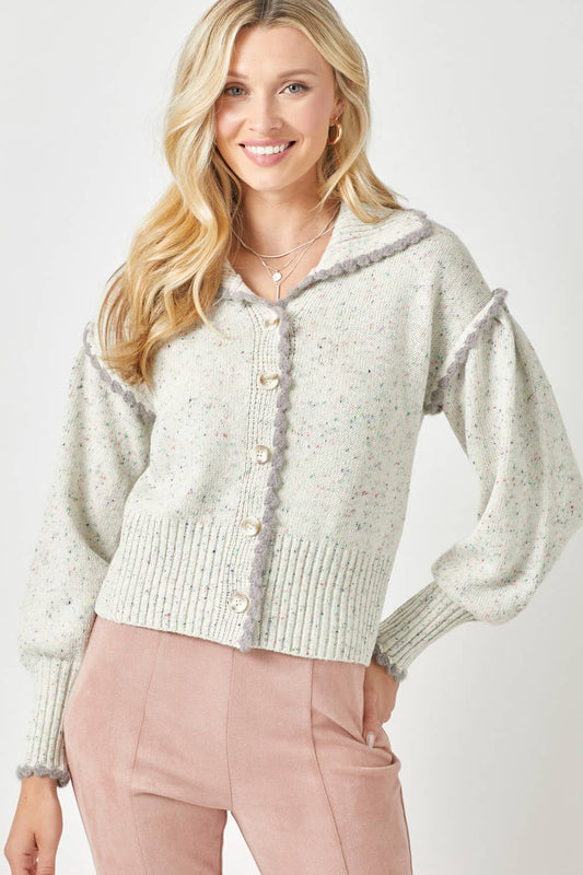 Mystree - 60195 Puff Sleeve Cardigan