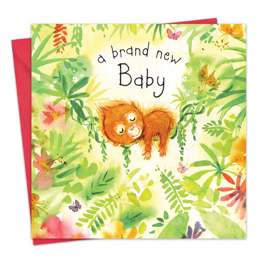Twizler Ltd - New Baby Card Orangutan