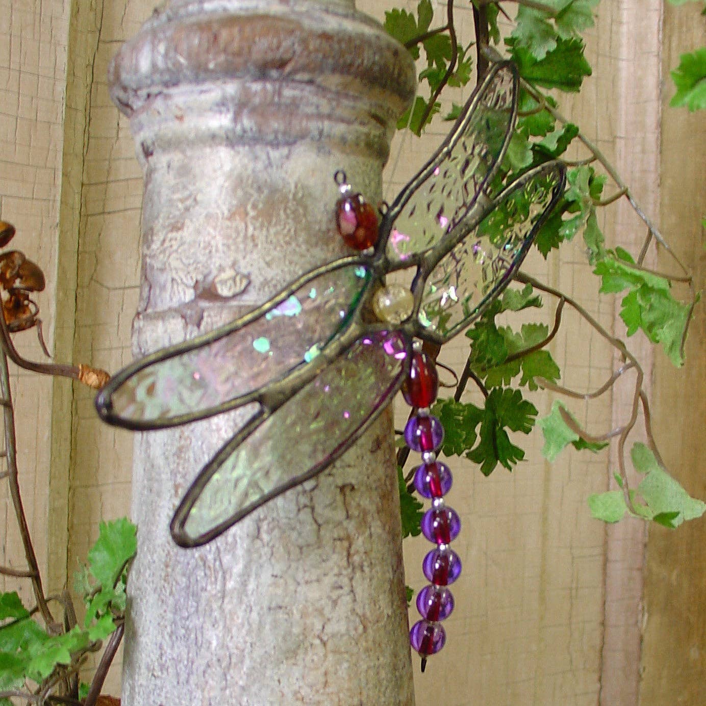 J Devlin Glass Art & Bert Anderson Collection - ORN 112 Dragonfly Ornament