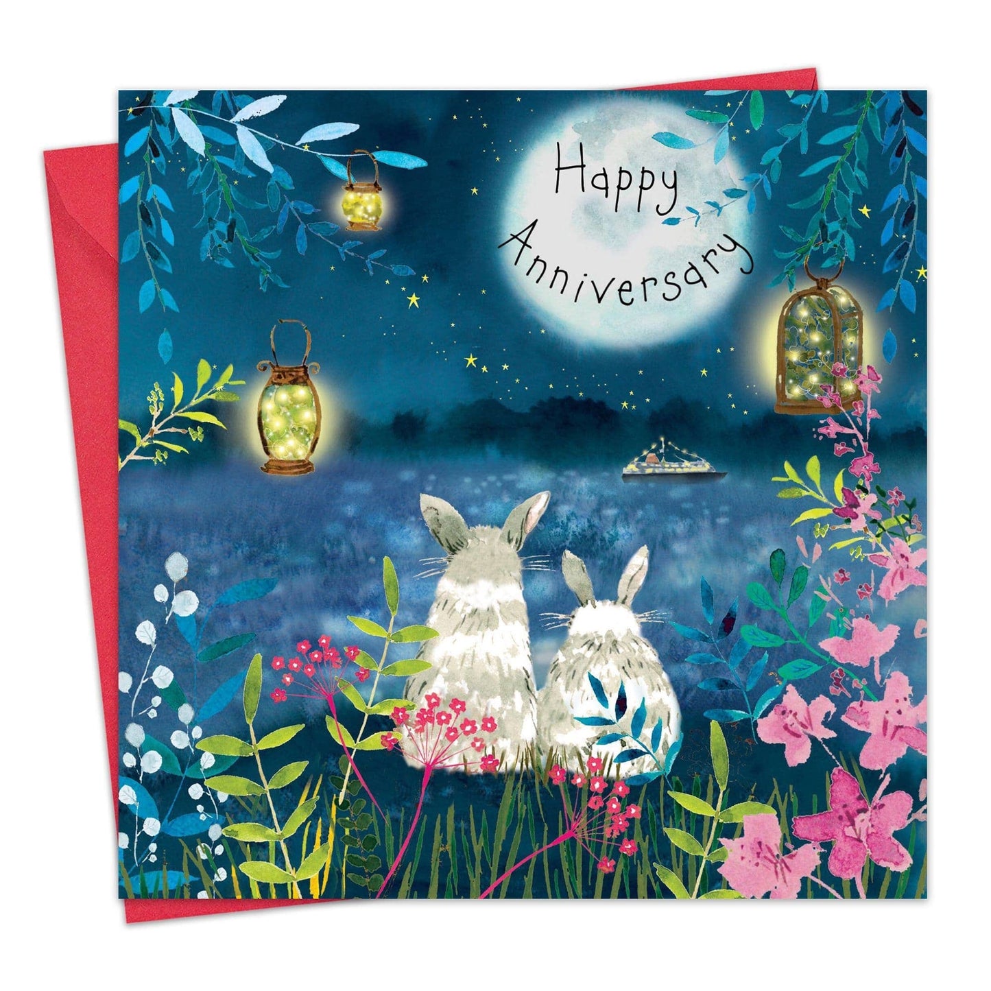 Twizler Ltd - Happy Anniversary Card Rabbits