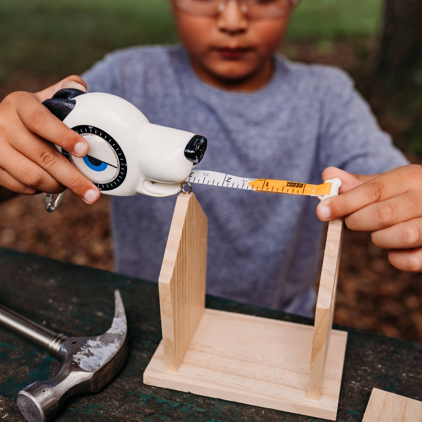 Handy Famm - 4-in-1 STEM Tape Measure / Construction Tool - Dog - "Spot"