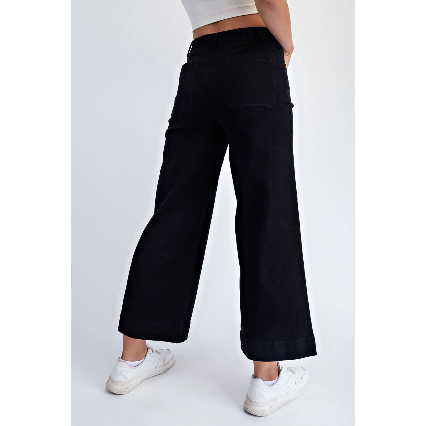 Rae Mode - HEAVY COTTON TWILL CROPPED WIDE PANTS