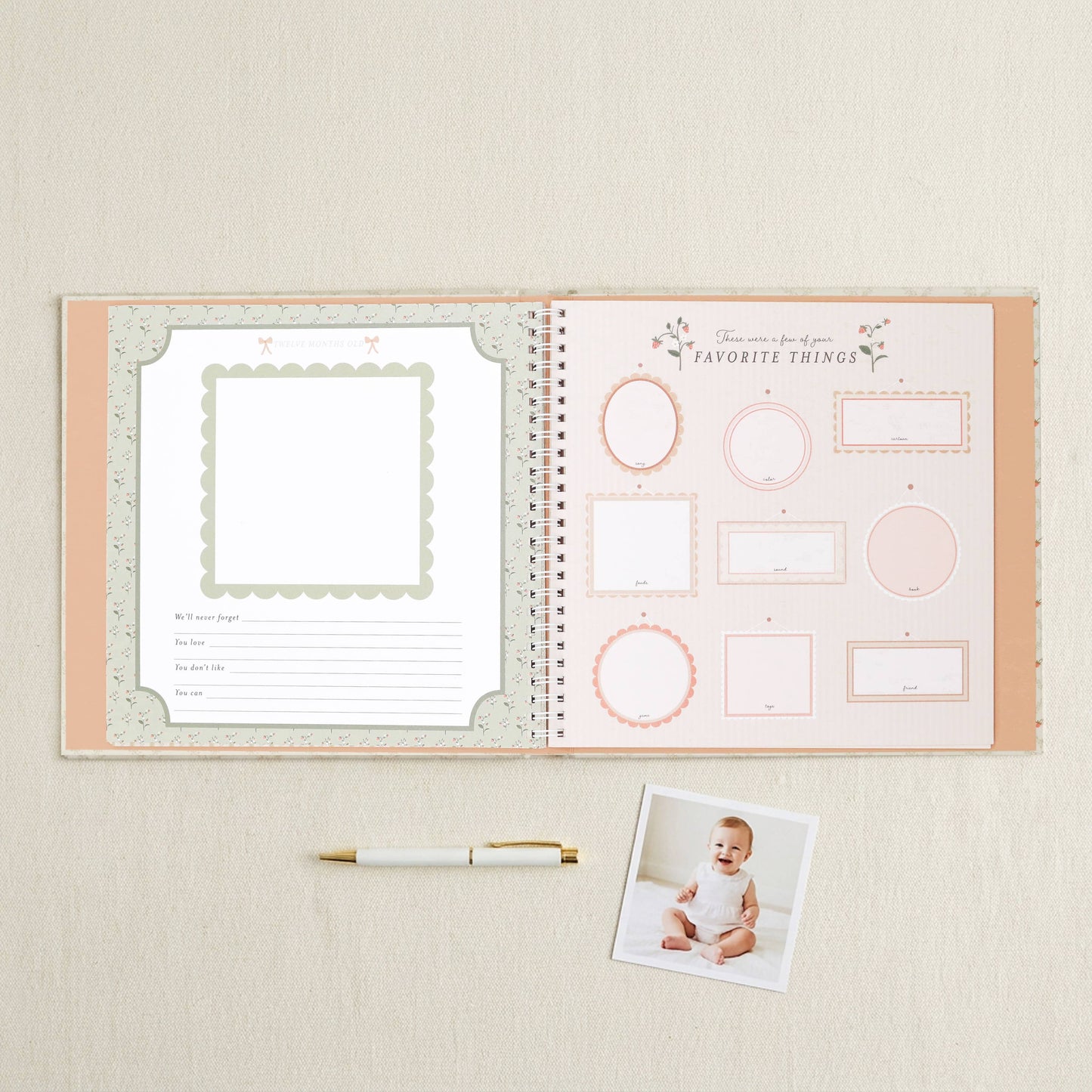 Lucy Darling - Cottage Garden First Year Baby Memory Book