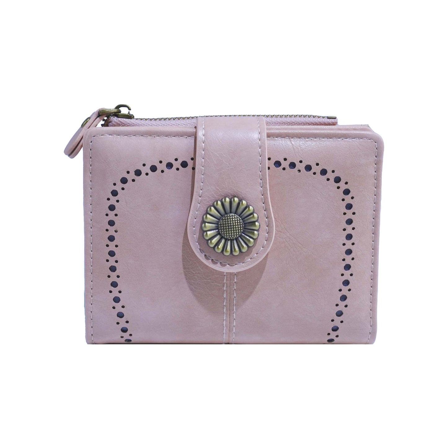 MiMi Wholesale - YX25766-6 Lena Vegan Leather Laser Cut Out Detail Wallet