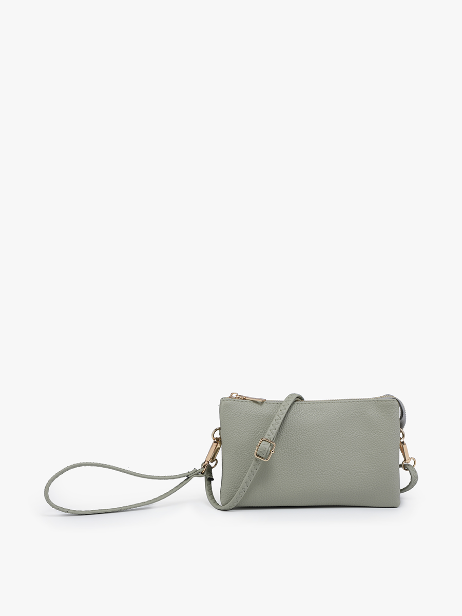 Jen & Co. - M013 Riley Monogrammable 3 Compartment Crossbody/Wristlet