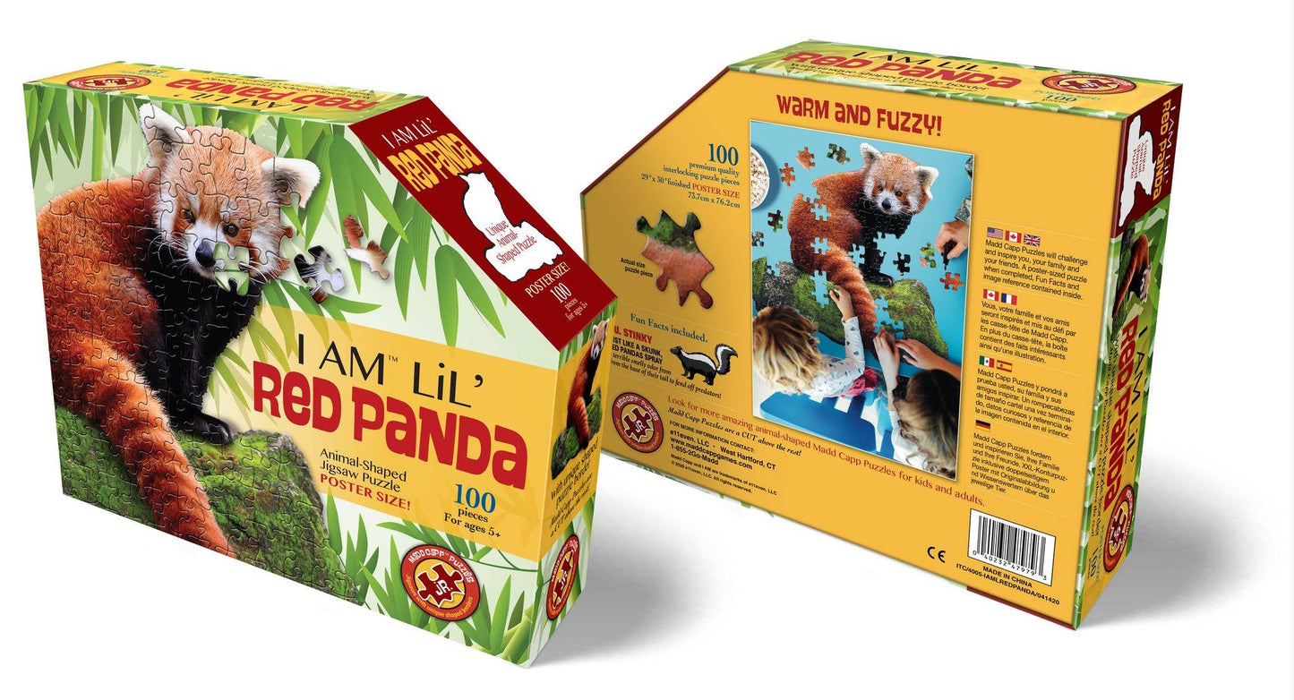 Madd Capp Games & Puzzles - I AM Lil RED PANDA 100 piece jigsaw puzzle - gift