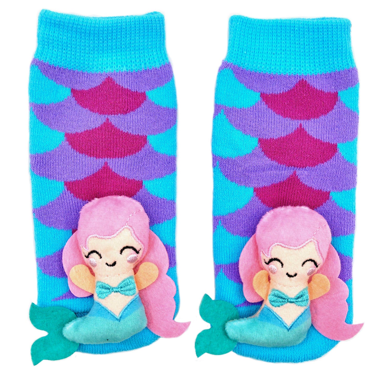 Boogie Toes - Rainbow Mermaid Boogie Toes - Baby Rattle Socks