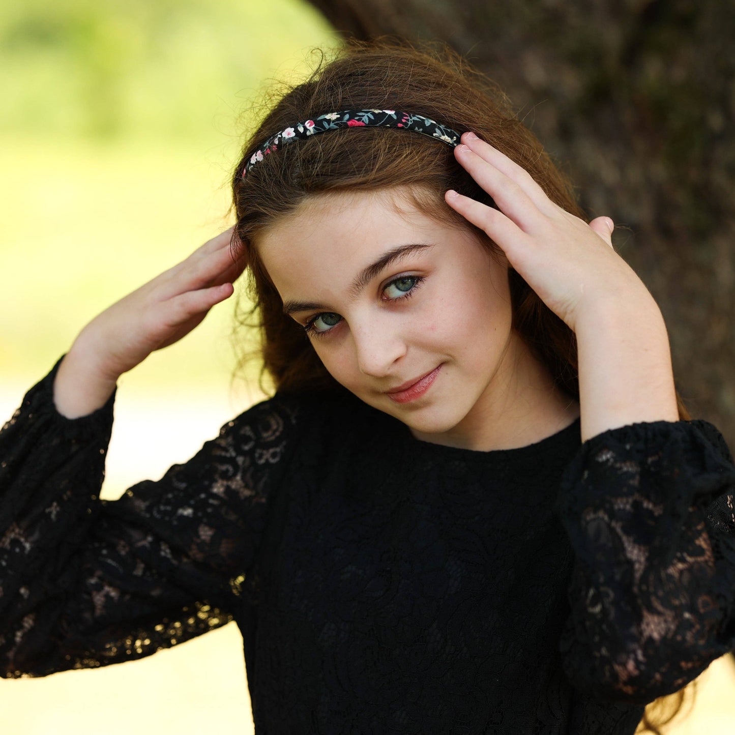 Frog Sac - Thin Floral Headband - Non Slip Hair Accessories for Kids