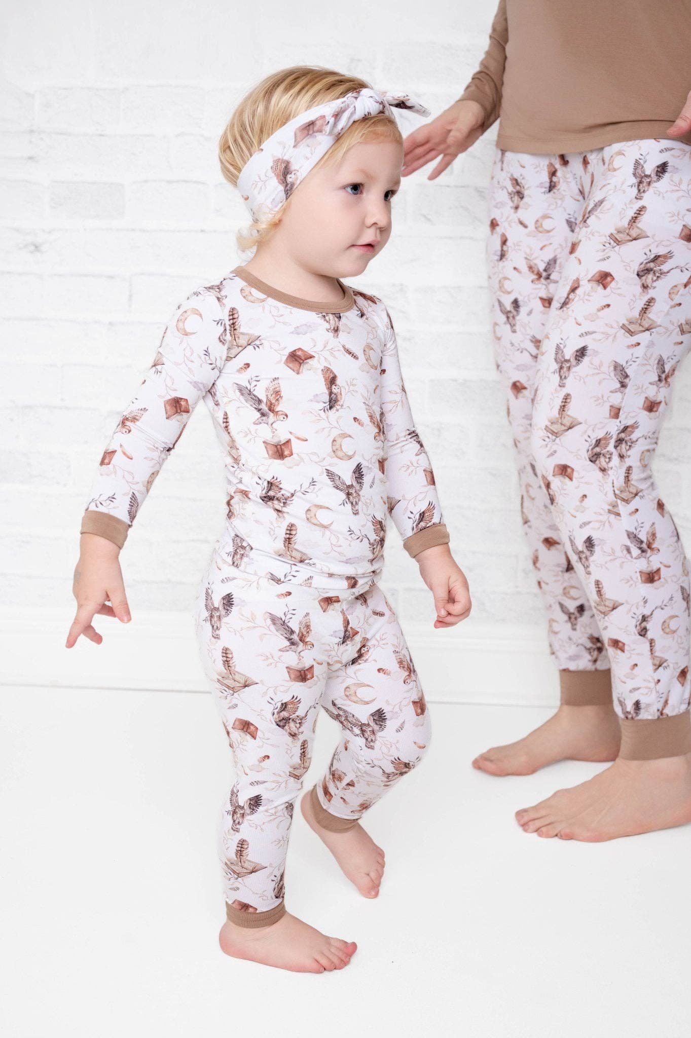 Jammie Session formerly Big Dreams Little Jammies - Feathers and Fables（Owl）TENCEL™ Modal Long Sleeve PJ's