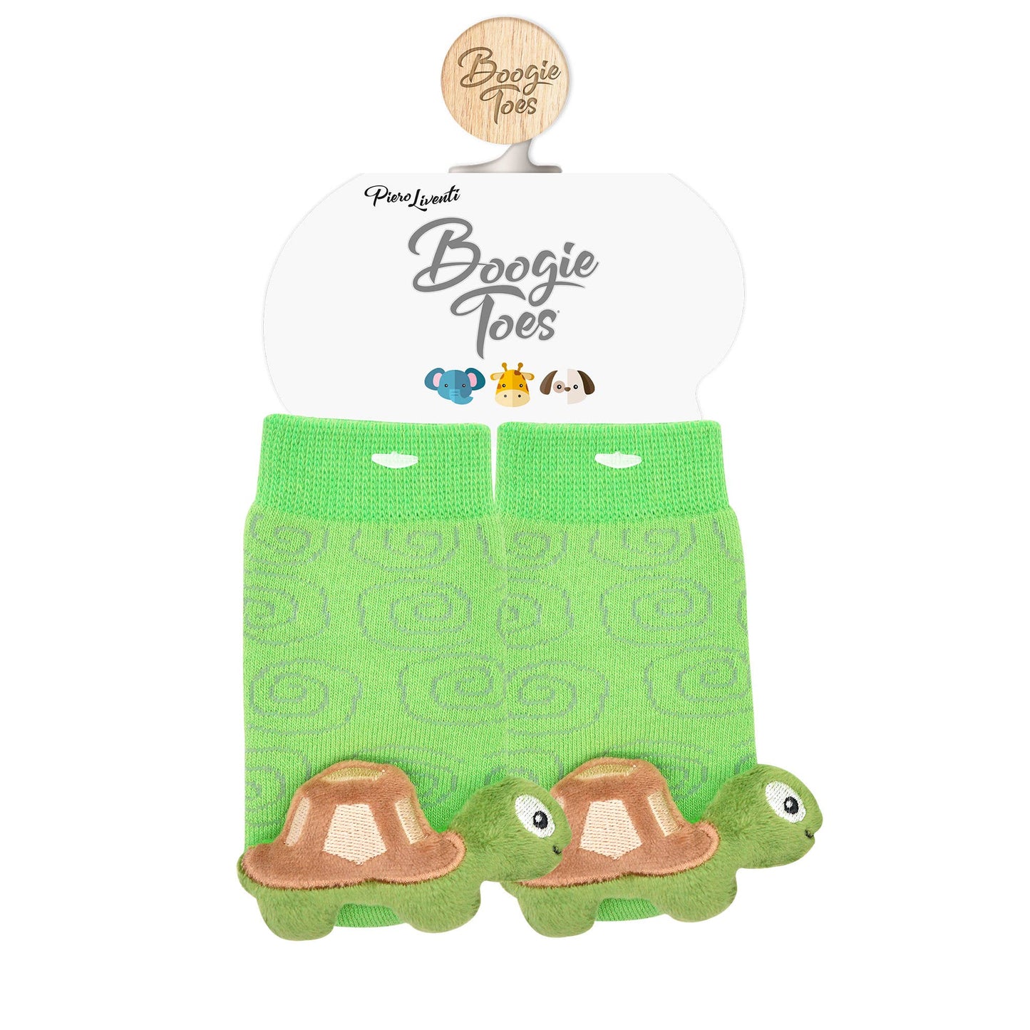 Boogie Toes - Green Turtle Boogie Toes Rattle Socks