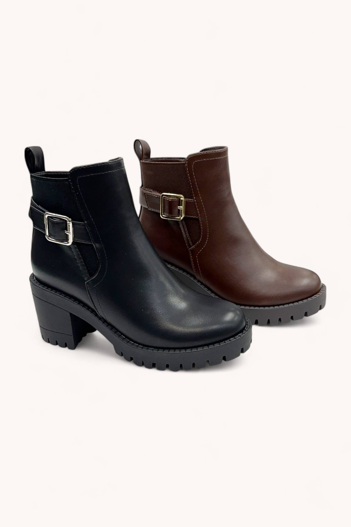 CCOCCI - BIANCA-87 BUCKLE ANKLE STRAP PLATFORM CHELSEA BOOT