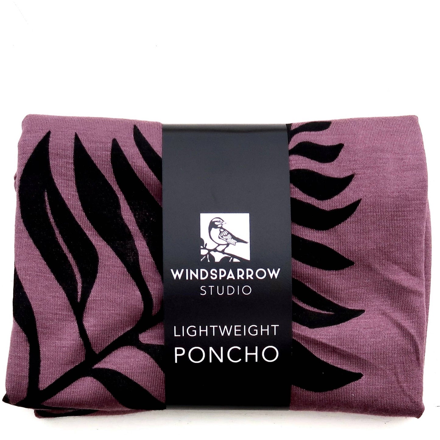 Windsparrow Studio - Lightweight Poncho - Frond (black ink)