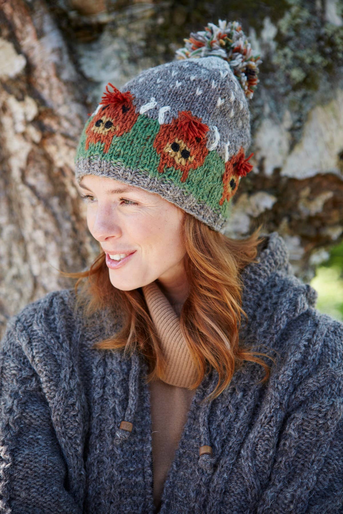 Pachamama Ltd - Herd Of Highland Cow Bobble Beanie