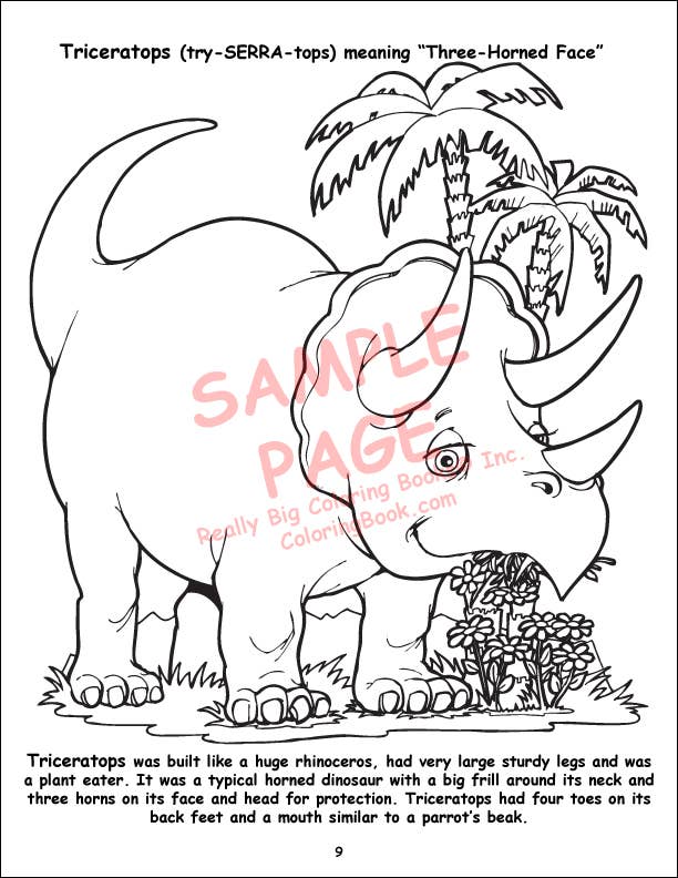 Really Big Coloring Books | ColoringBook.com - Dinosaurs Coloring Book 8.5"x11"