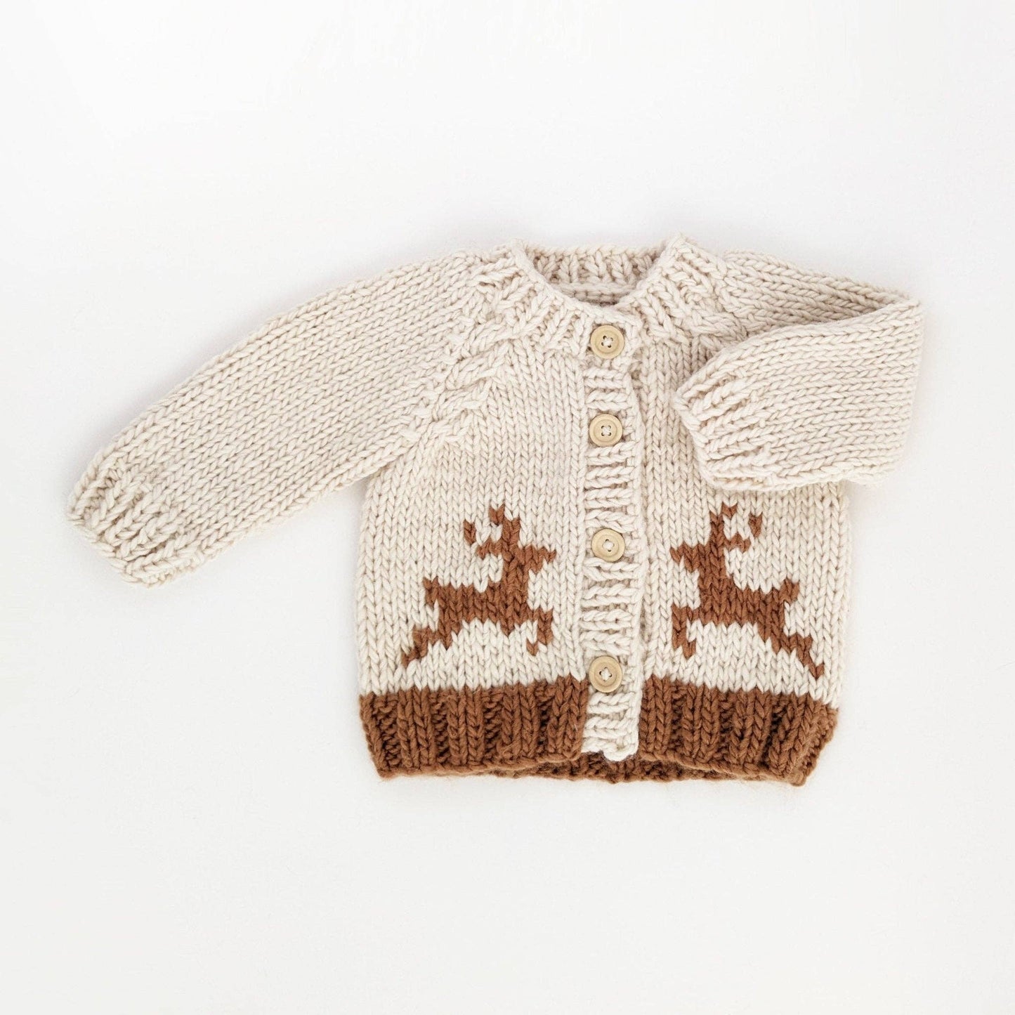 Huggalugs - Oh Deer Cardigan Sweater Baby & Toddler