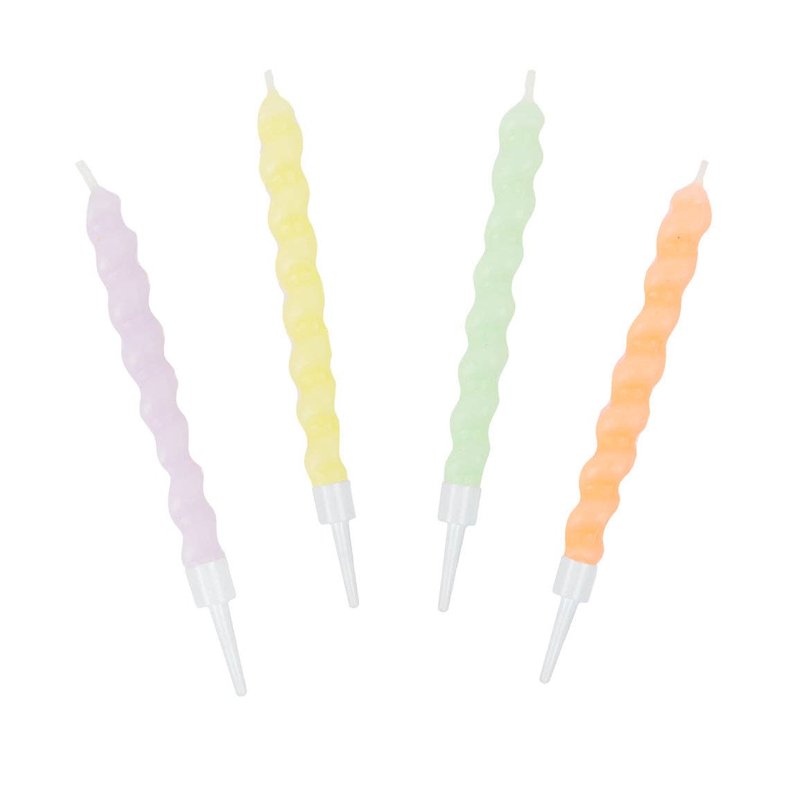 Talking Tables USA - Home, Birthday, Games & Seasonal Decor - Pastels Twirl Birthday Candles - 8 Pack | Cake Candles |
