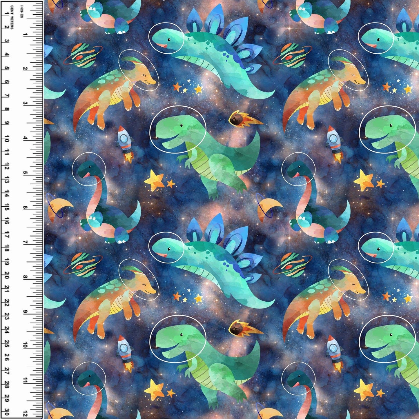 Busy Little Stitches - Space Dinosaurs Toddler Blanket