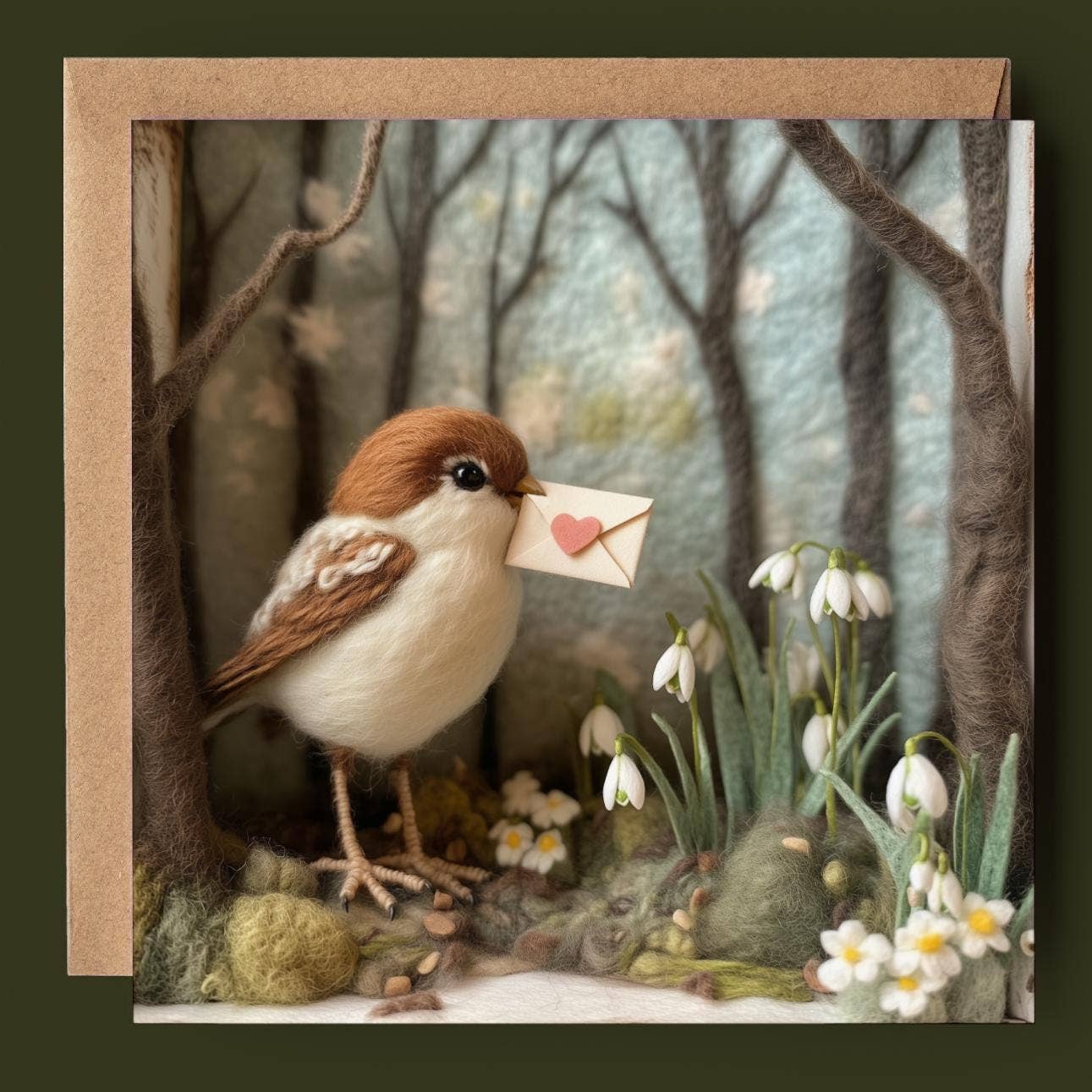 Good Post Day - Sparrow Love 2D Printed Card