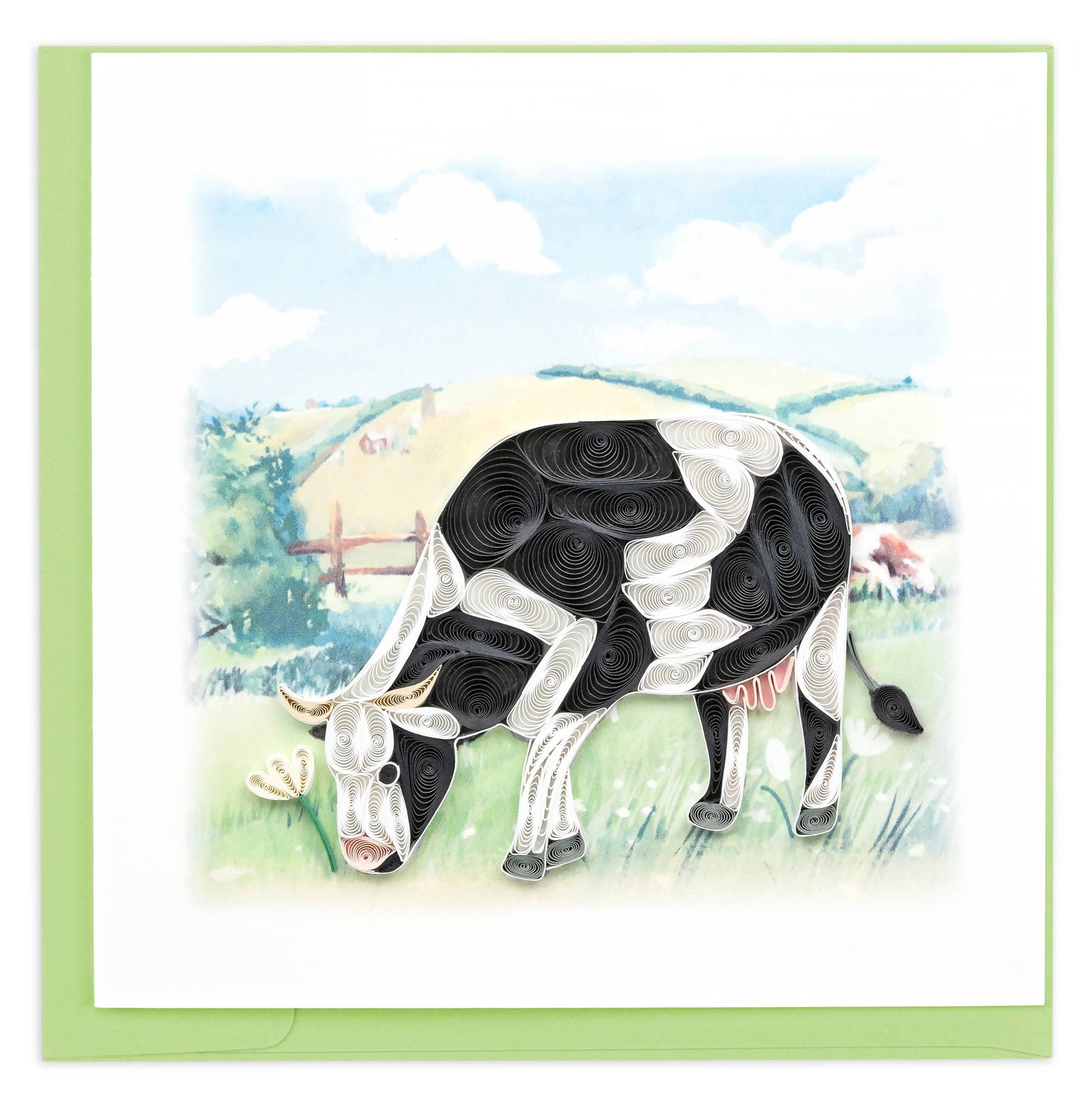 Quilling Card - Dairy Cow Everyday Greeting Card