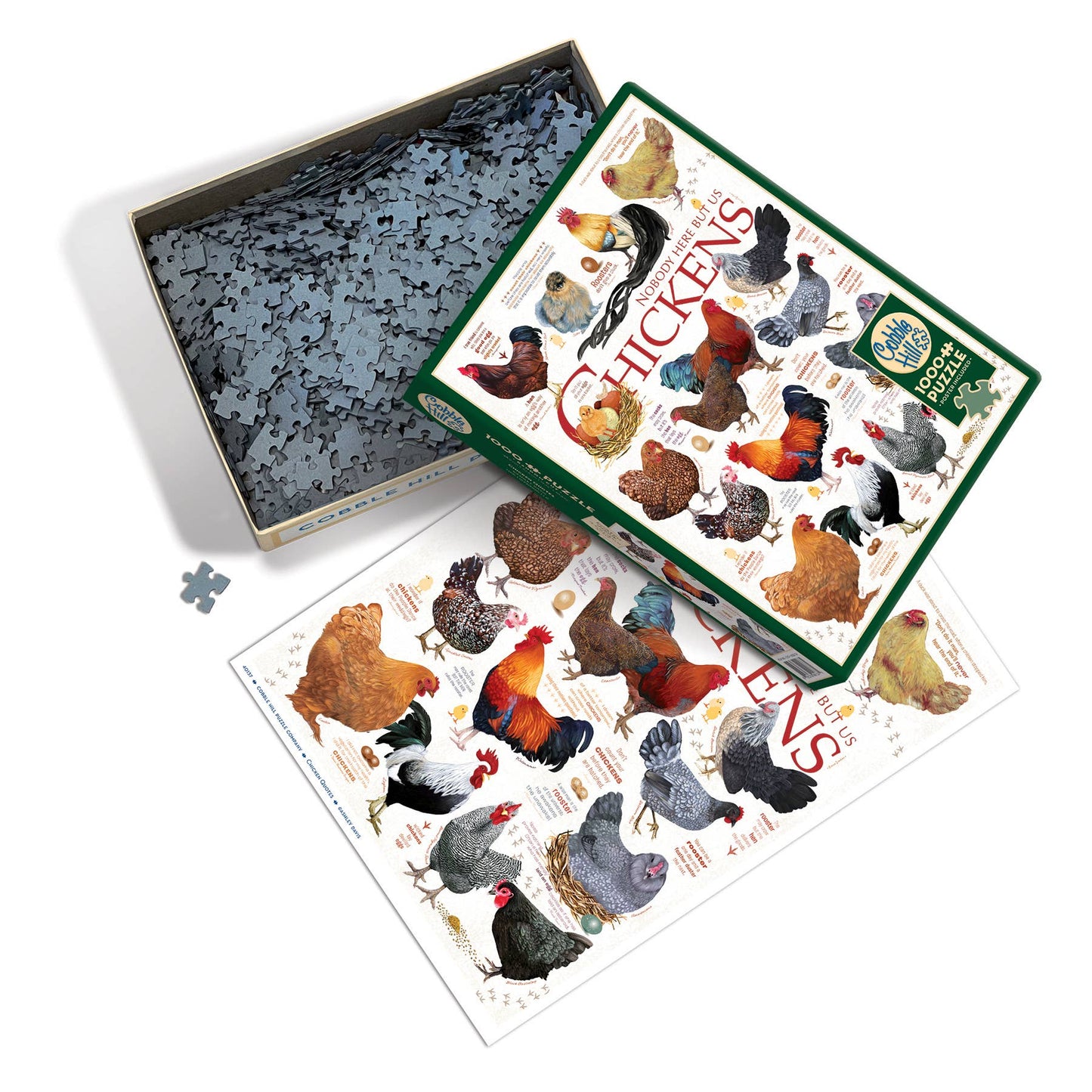 Outset Games and Cobble Hill Puzzles - Chicken Quotes 1000-Piece Puzzle