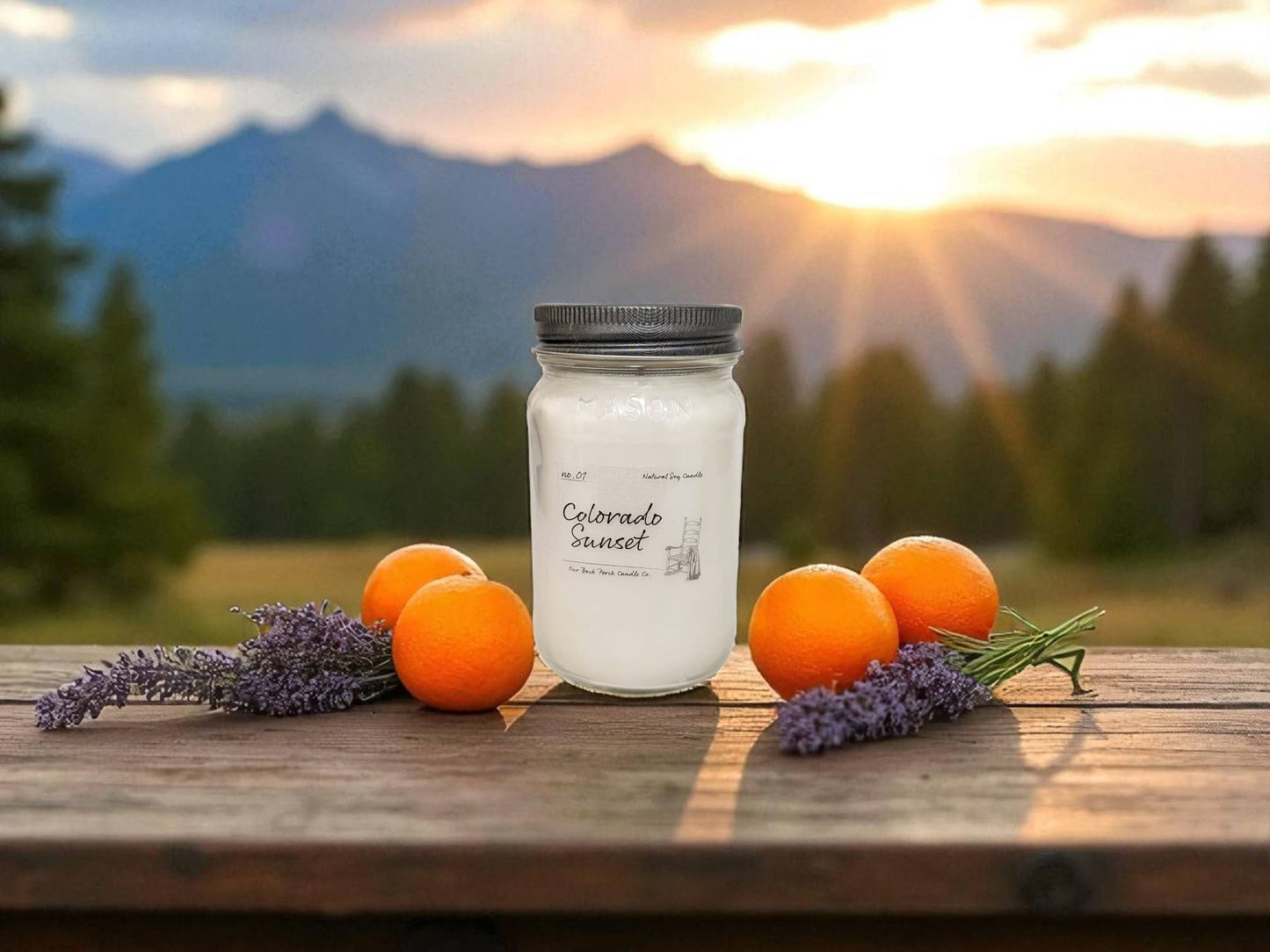 Back Porch Candle Co - Colorado Sunset | Hand-Poured Soy Candle | Colorado Made