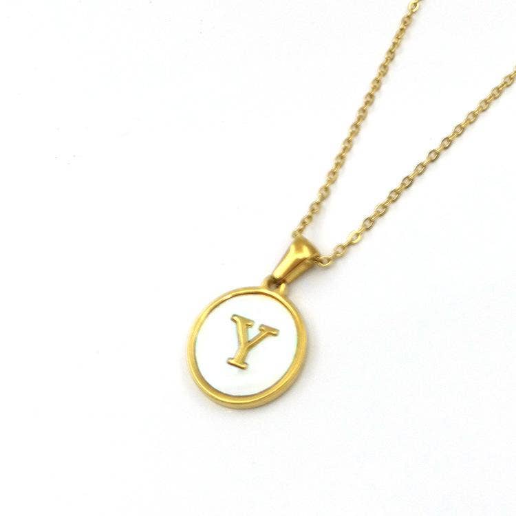 Mio Queena - Round 18K Gold-plated Stainless Steel 26 Letters Necklace