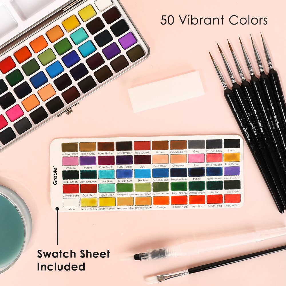 Grabie - Grabie Watercolor Set Of 50 With Brush