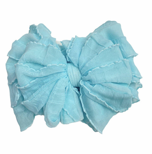 Rockin Royalty - Aqua Ruffled Headband
