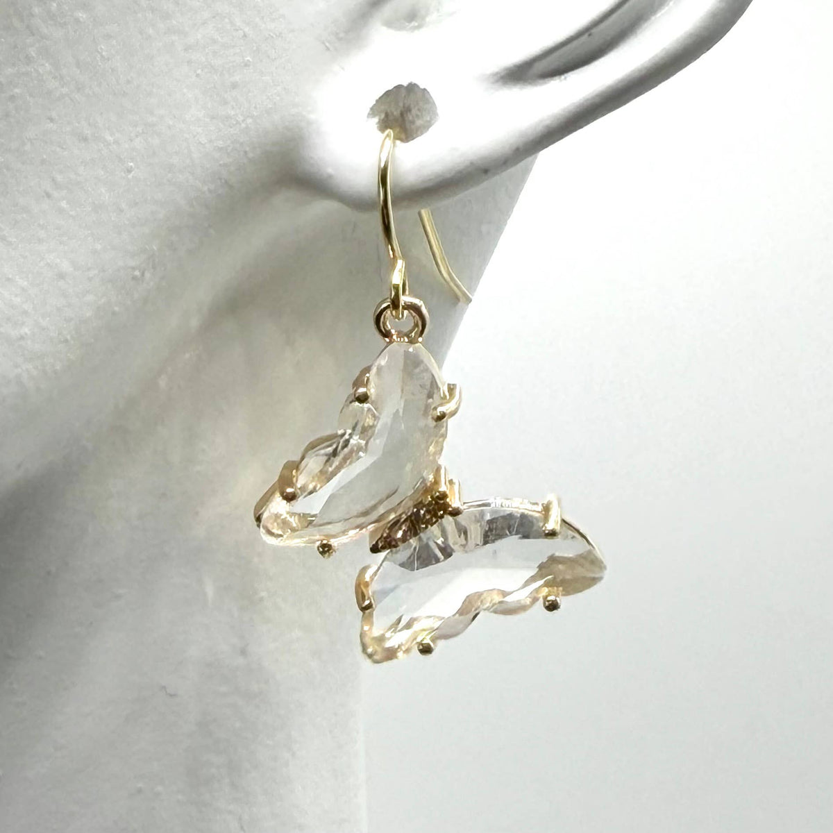 VB&CO Designs Handmade Jewelry - Crystal butterfly earrings 