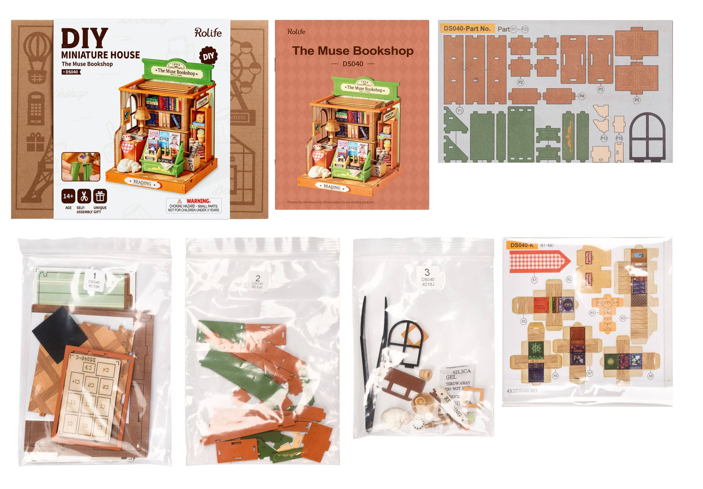 Hands Craft - DIY Miniature House Kit: The Muse Bookshop