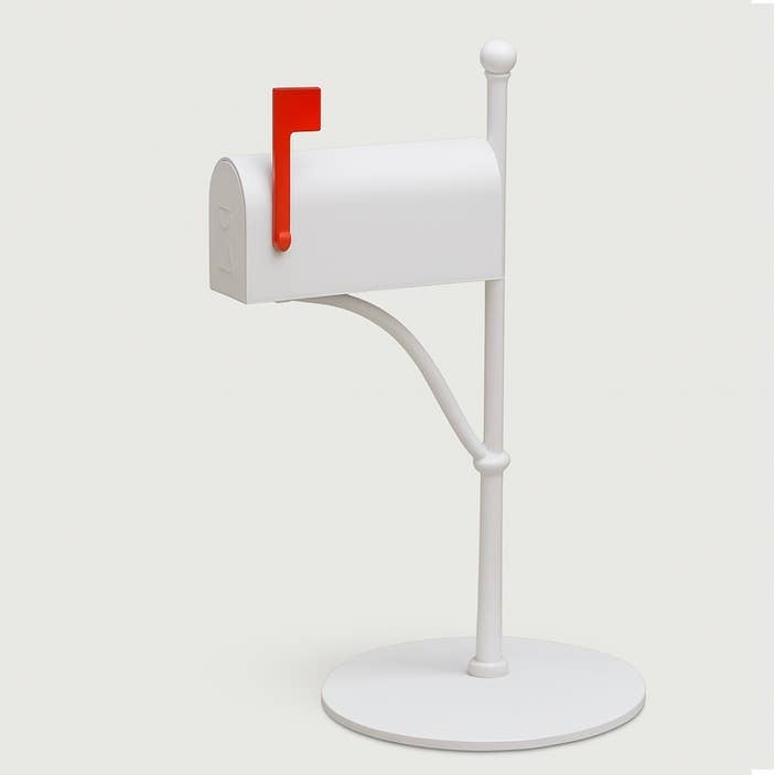 Factory Direct Craft - 4-3/4" H   Miniature Metal Mailbox on Post - Select Color