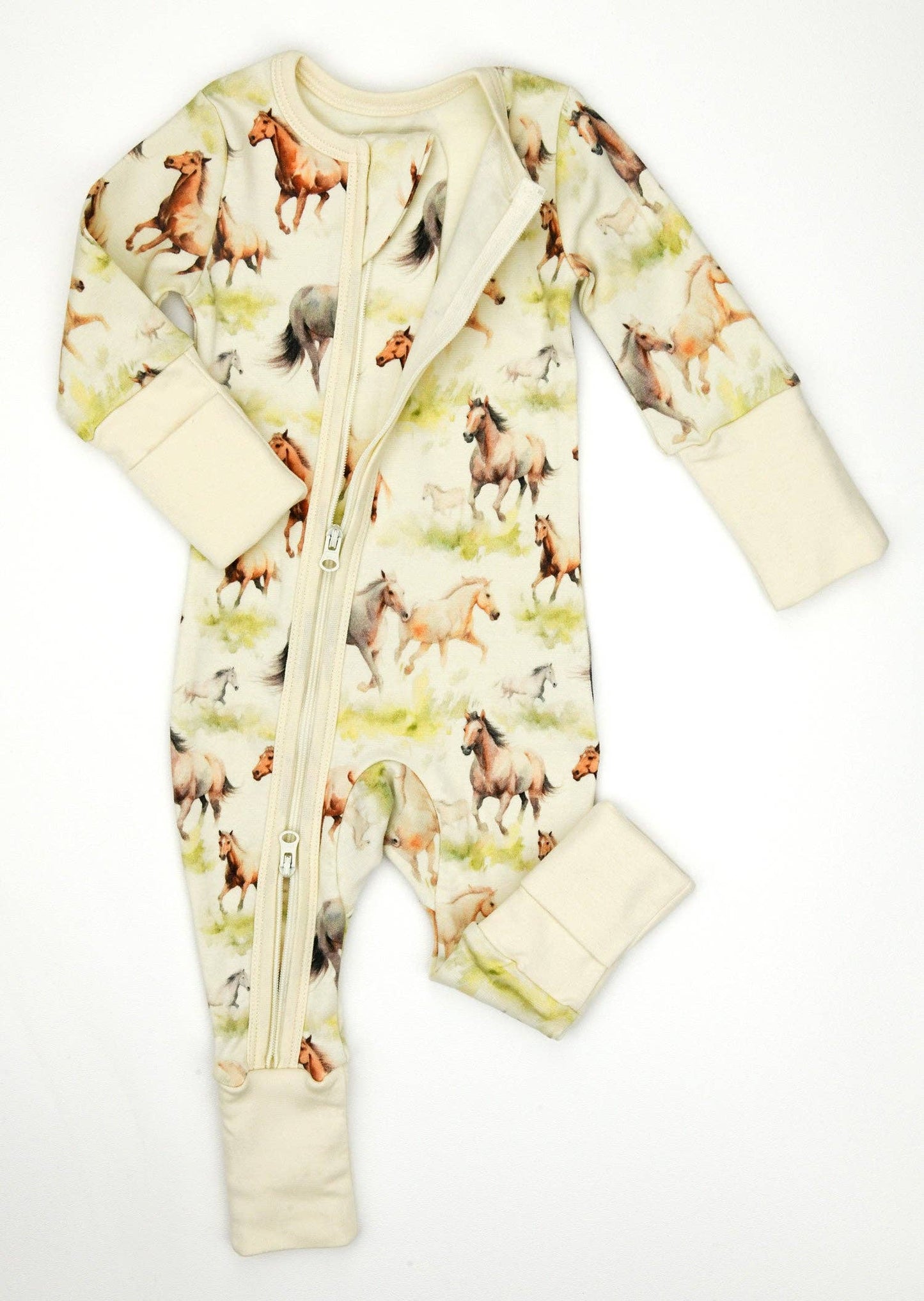 Earthy - Organic Cotton Baby Pajamas 2-Way Zipper Sleeper, Kelby