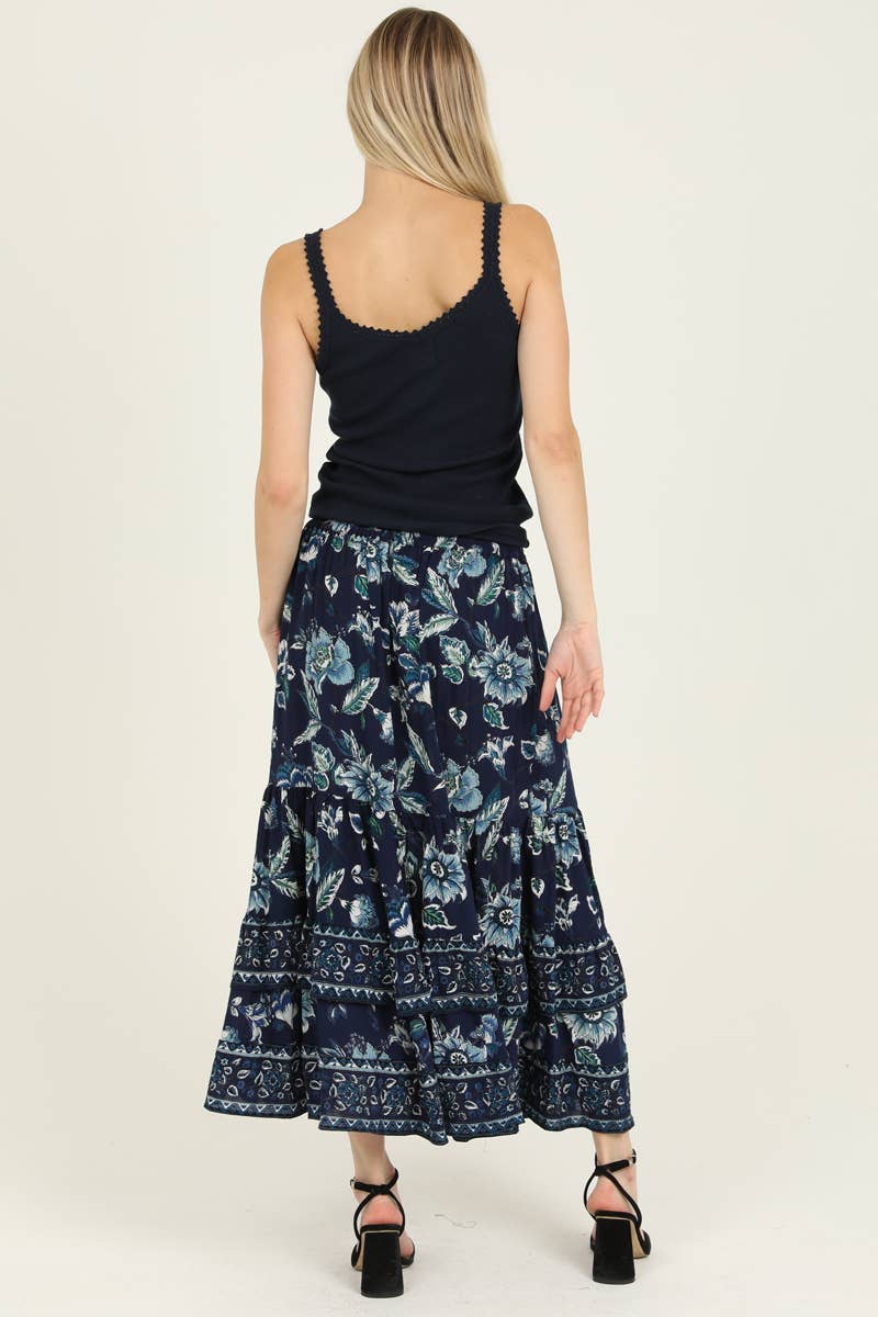 Nostalgia - E6E87-A730 PRINTED MAXI SKIRT