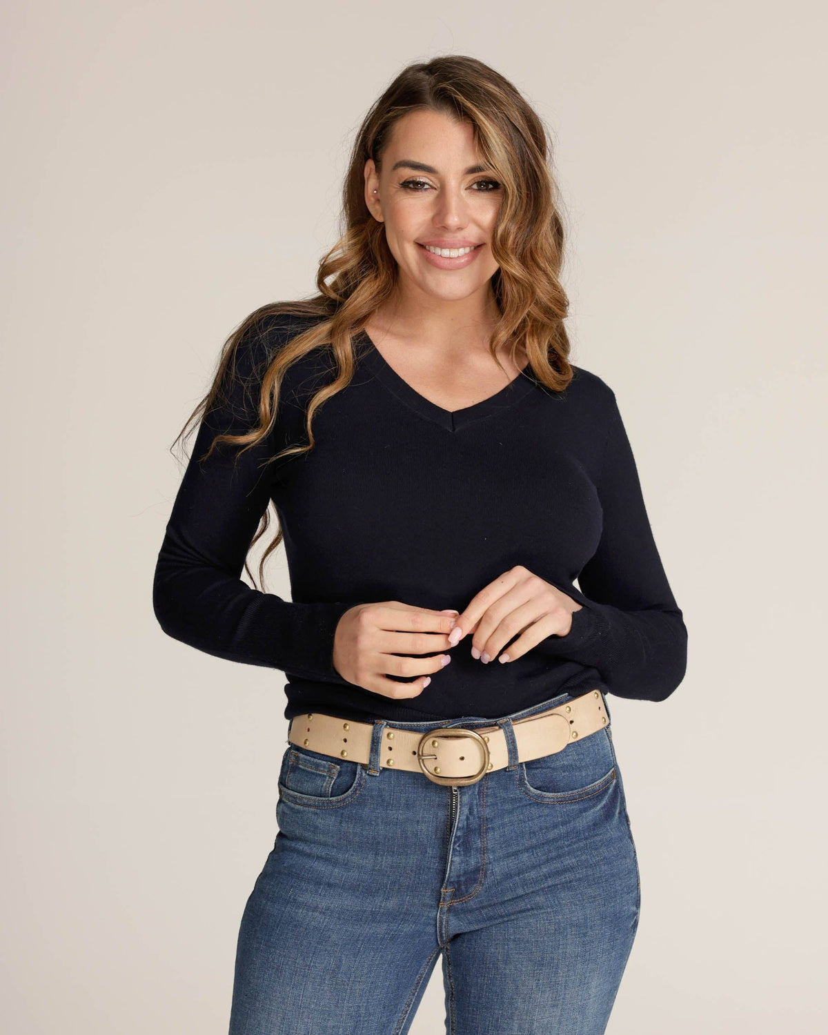 Amsterdam Heritage Leather Belts, Bags, Jackets & Apparel - Devi | Antique Brass-Accented Leather Belt