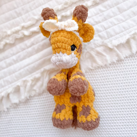 The Lumber Creek Co - Crochet Giraffe Snuggler Lovey Infant Baby Toddler Toy