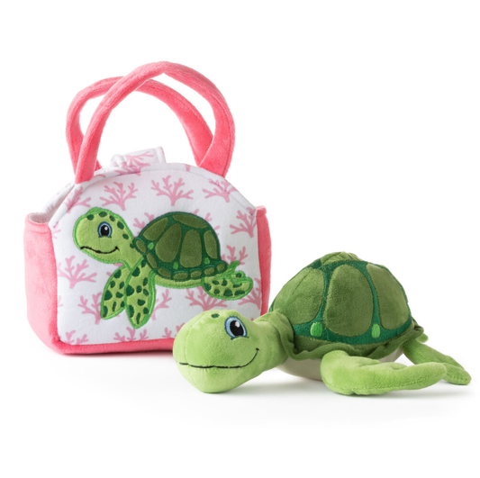 The Petting Zoo - Plush Animal Set with Purse -  Sea Turtle