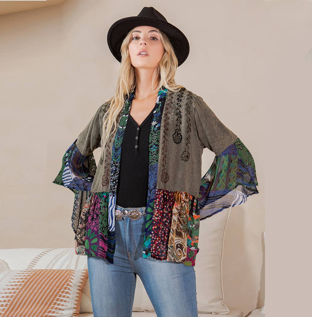 Young Threads - Boho Rustic : Embellished Shrug