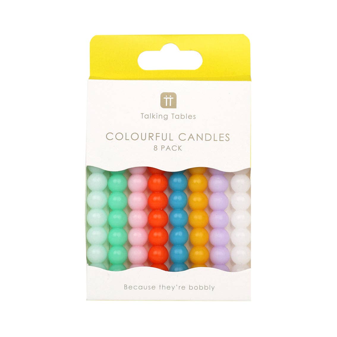 Talking Tables USA - Home, Birthday, Games & Seasonal Decor - Bobble Birthday Candles - 8 Pack | Cake Candless |