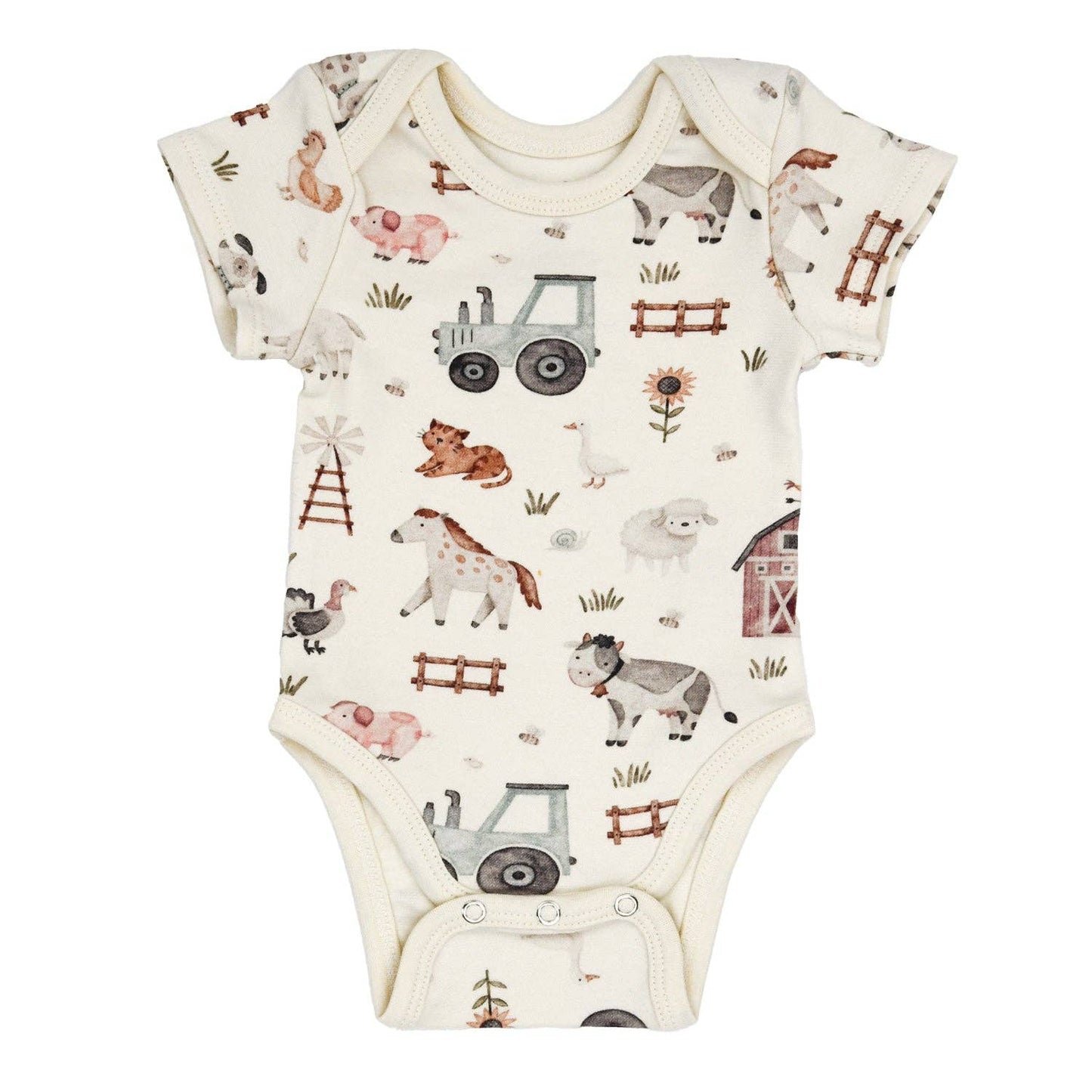 Earthy - Organic Cotton Short Sleeve Baby Bodysuit Set