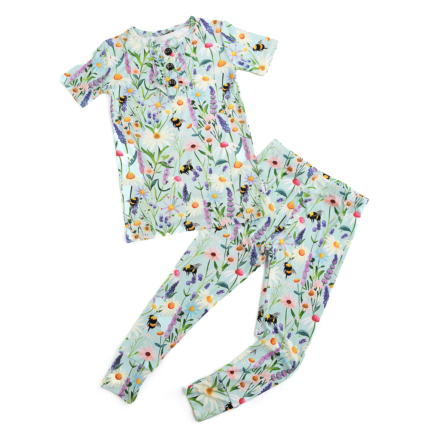 Gigi and Max - Bumble Ruffle Two Piece Bamboo Kids Lounge Set