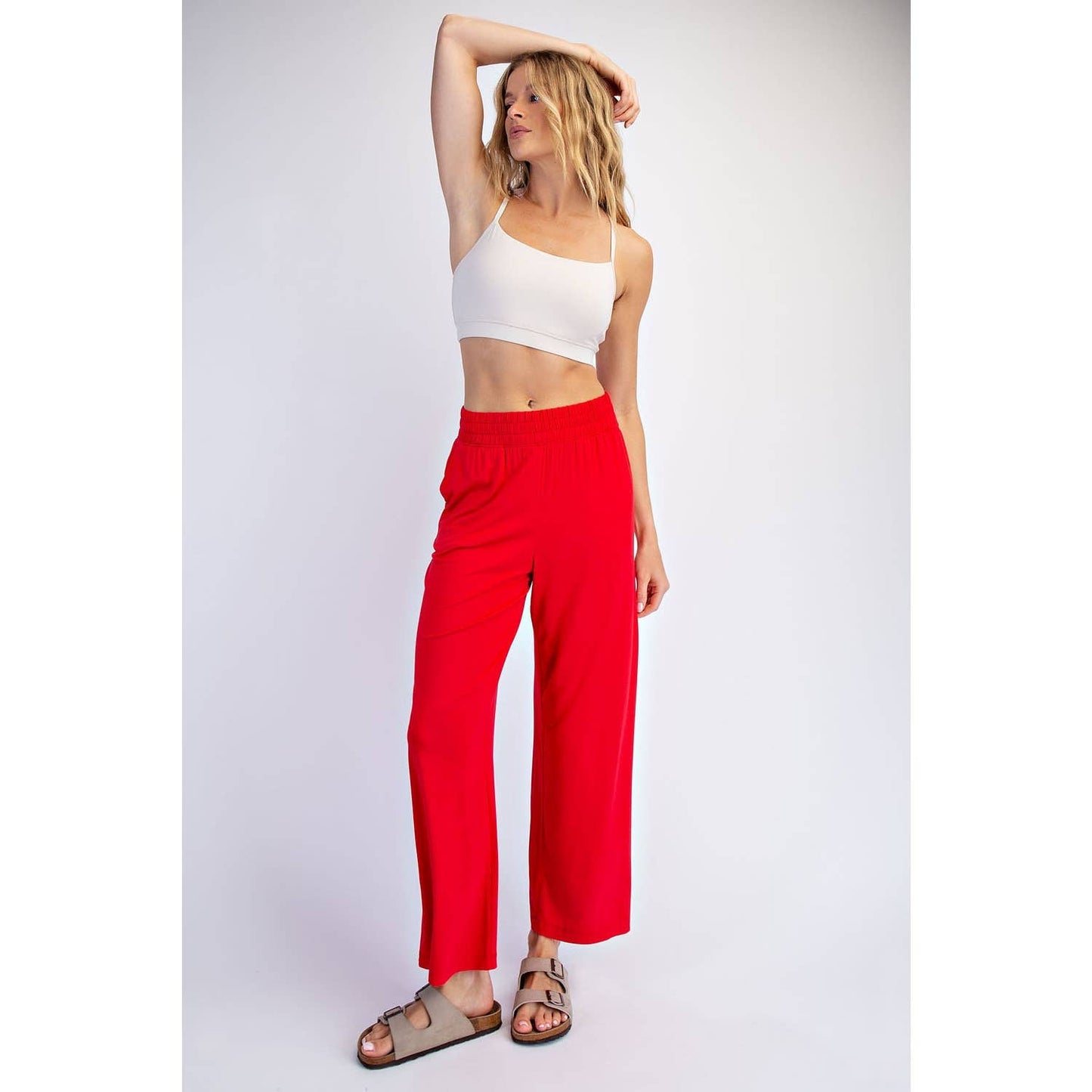 Rae Mode - VISCOSE MODAL CROPPED WIDE LEG PANTS