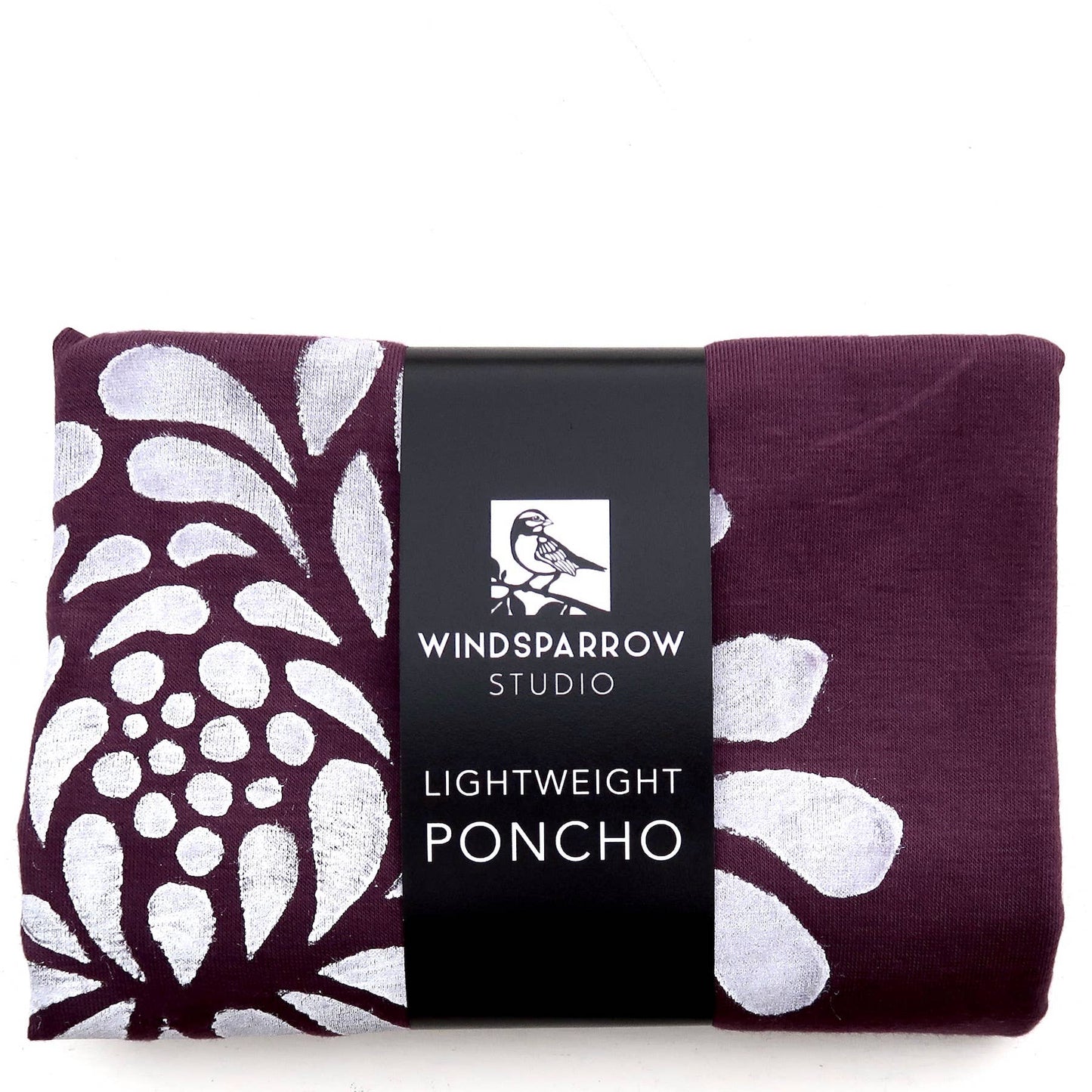 Windsparrow Studio - Lightweight Poncho - Chrysanthemum (white ink)