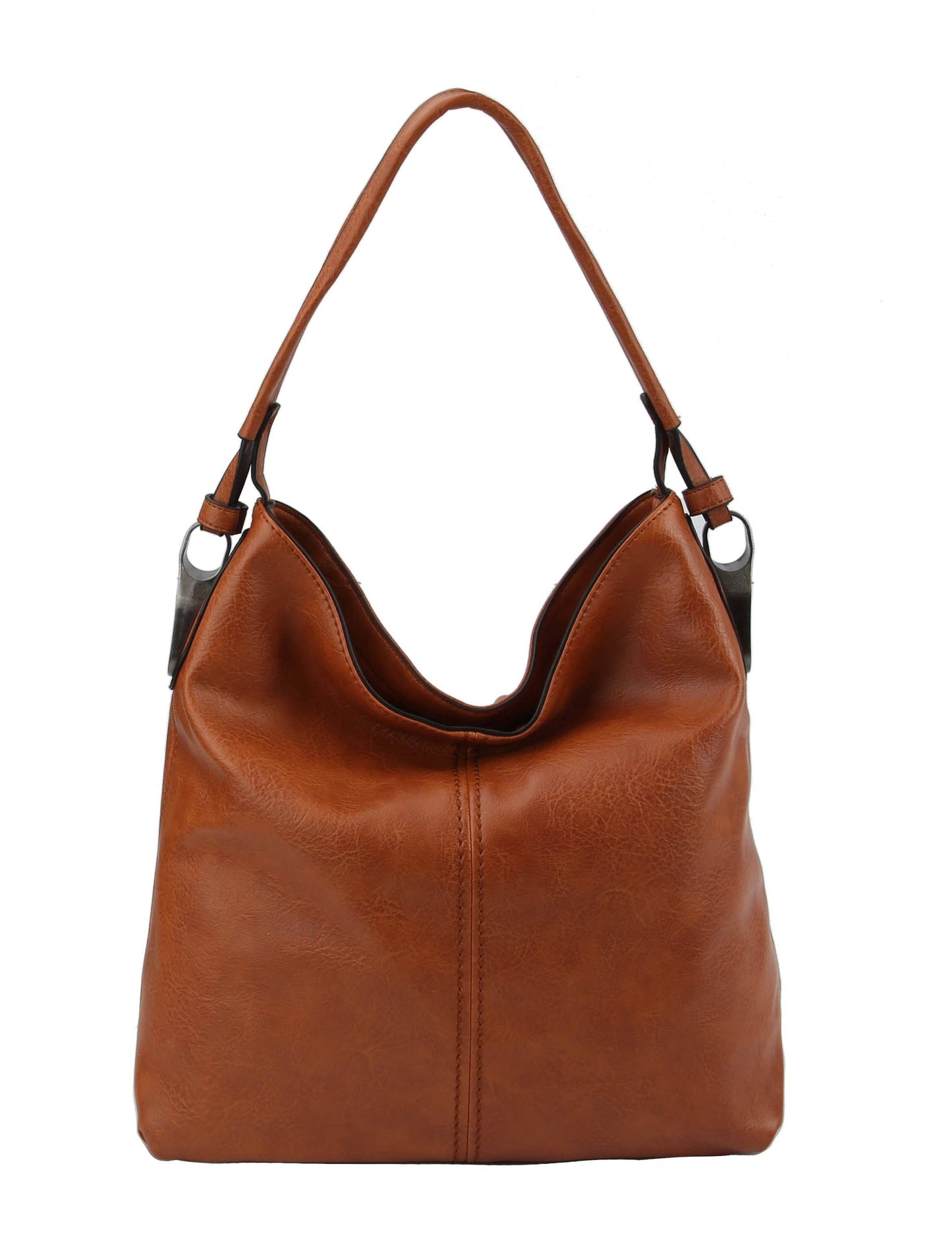 MiMi Wholesale - LHL001-2 Side Metal Accent Hobo Bag