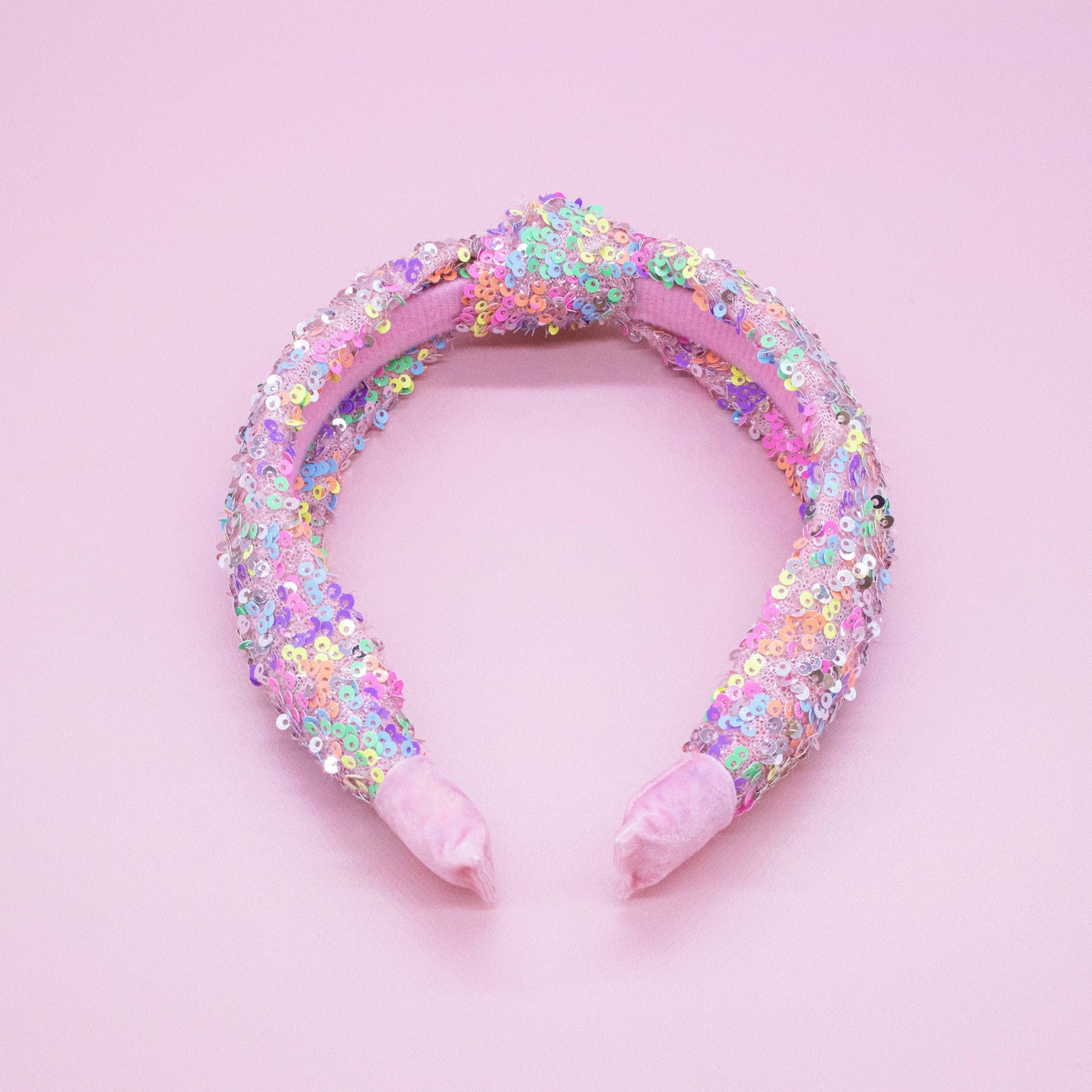 Frog Sac - Kids Knot Headband - Rainbow Sequin Knotted Hair Accessories