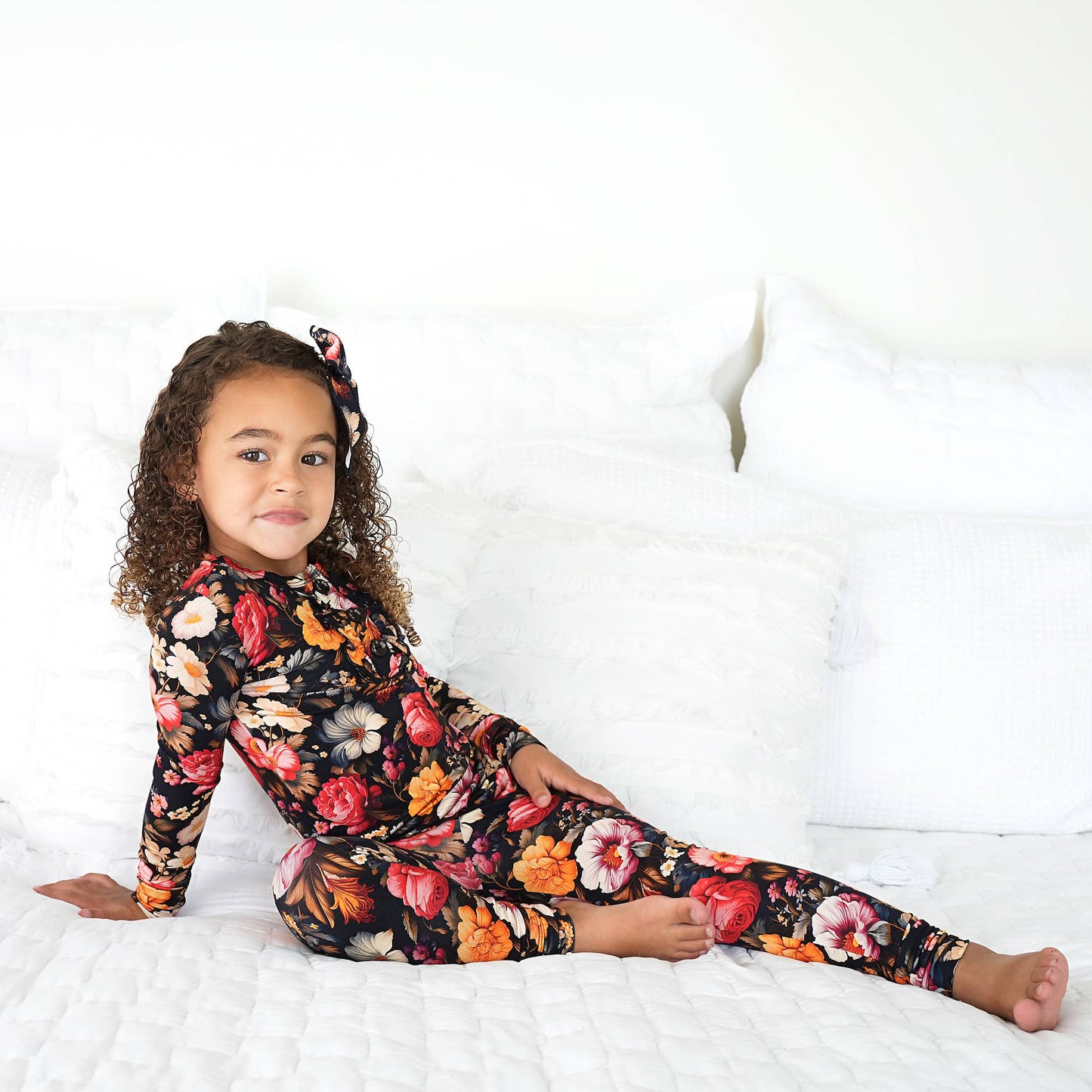 Gigi and Max - Lola Ruffle Two Piece Set Bamboo Clothing Kids Pajamas