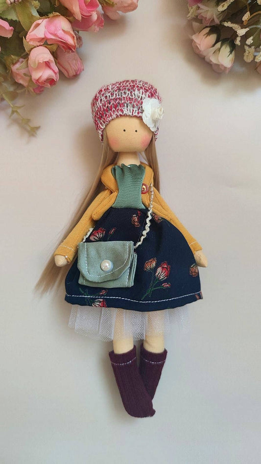 ChernikovaNataliya - Blonde Hair Heirloom Cloth Art Doll, Rag Doll
