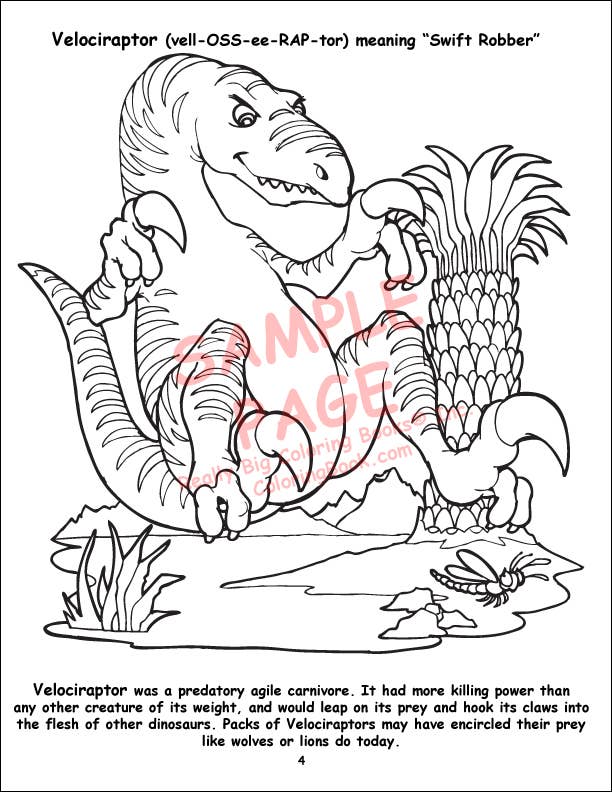 Really Big Coloring Books | ColoringBook.com - Dinosaurs Coloring Book 8.5"x11"