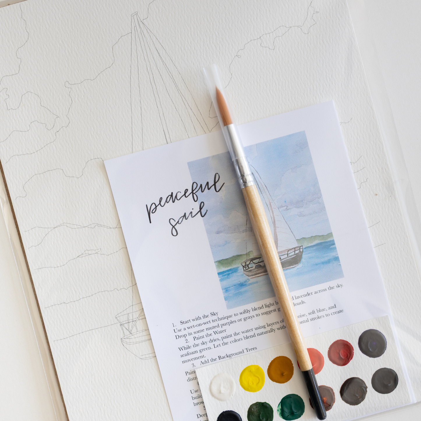 bailey rae studio - Peaceful sail - watercolor kit