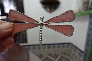 Stained glass stars and Talavera - Handmade Stained Glass Dragonfly – Giftable in Any Color