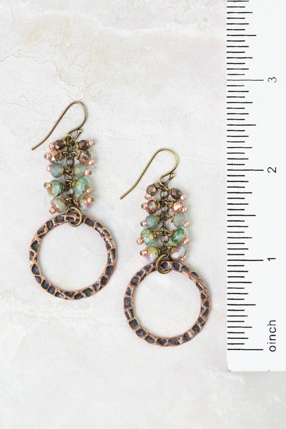 Anne Vaughan Designs Jewelry - Mauve Crystal, Czech Glass Cluster Earrings